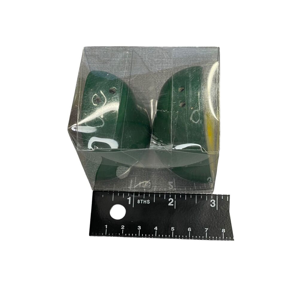 Happy Cute Avocados Salt & Pepper Shaker Set Green Ceramic Novelty Kitchenware - Picture 6 of 7